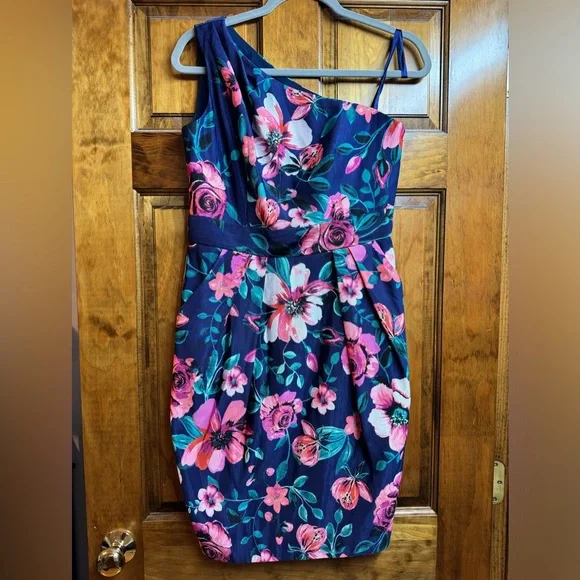 Eliza J | Dresses | Eliza J One Shoulder Sheath Dress Size 8 | Poshmark